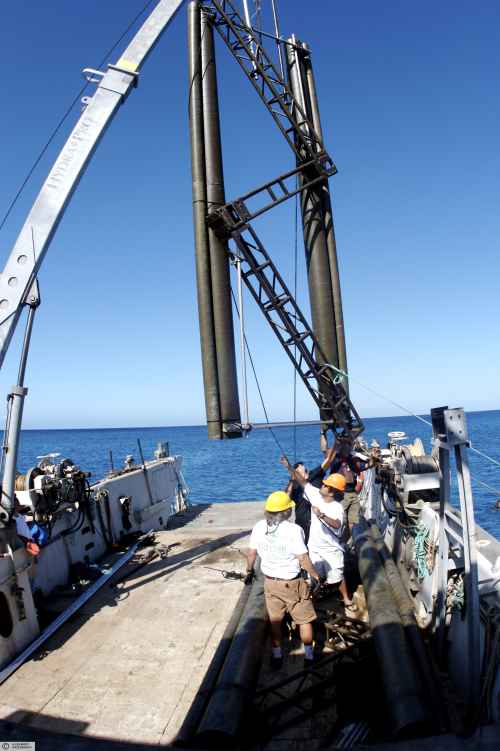 Pile driving for an on-water build